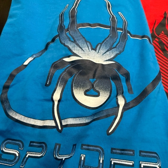 2-Piece Bundle Spyder Red and Blue Spider Graphic Tees Size S - Picture 3 of 8